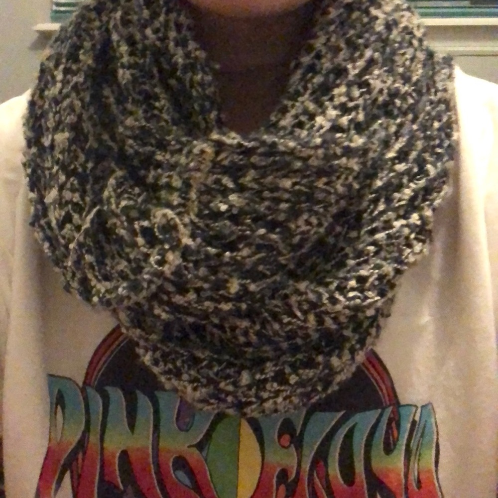 Blue infinity scarf